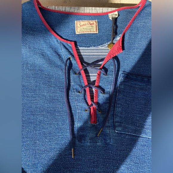 SUPER RARE Scotch and Soda V-neck Jean Shirt - Picture 3 of 11